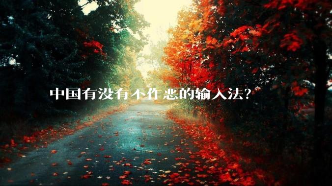 中国有没有不作恶的输入法？