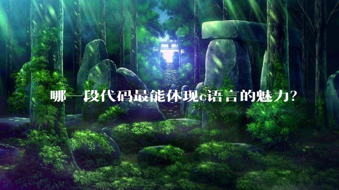 哪一段代码最能体现c语言的魅力？
