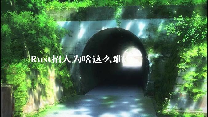 Rust招人为啥这么难？